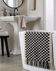 Organic Checkered Bath Rug - From Where -