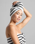 Organic Resort Stripe Hair Wrap - From Where -