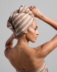 Organic Resort Stripe Hair Wrap - From Where -