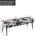 Ottoman Upholstered Benches Cow Print - From Where -