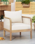Outdoor Acacia Wood Club Chair with Cushions - From Where -