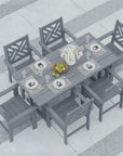 Outdoor All - Weather Dining Set (Grey) - From Where -