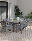 Outdoor All - Weather Dining Set (Grey) - From Where -