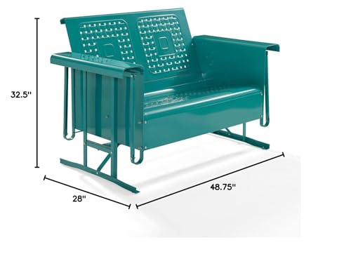 Outdoor Metal Glider Loveseat - From Where -