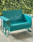 Outdoor Metal Glider Loveseat - From Where -