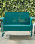 Outdoor Metal Glider Loveseat - From Where -