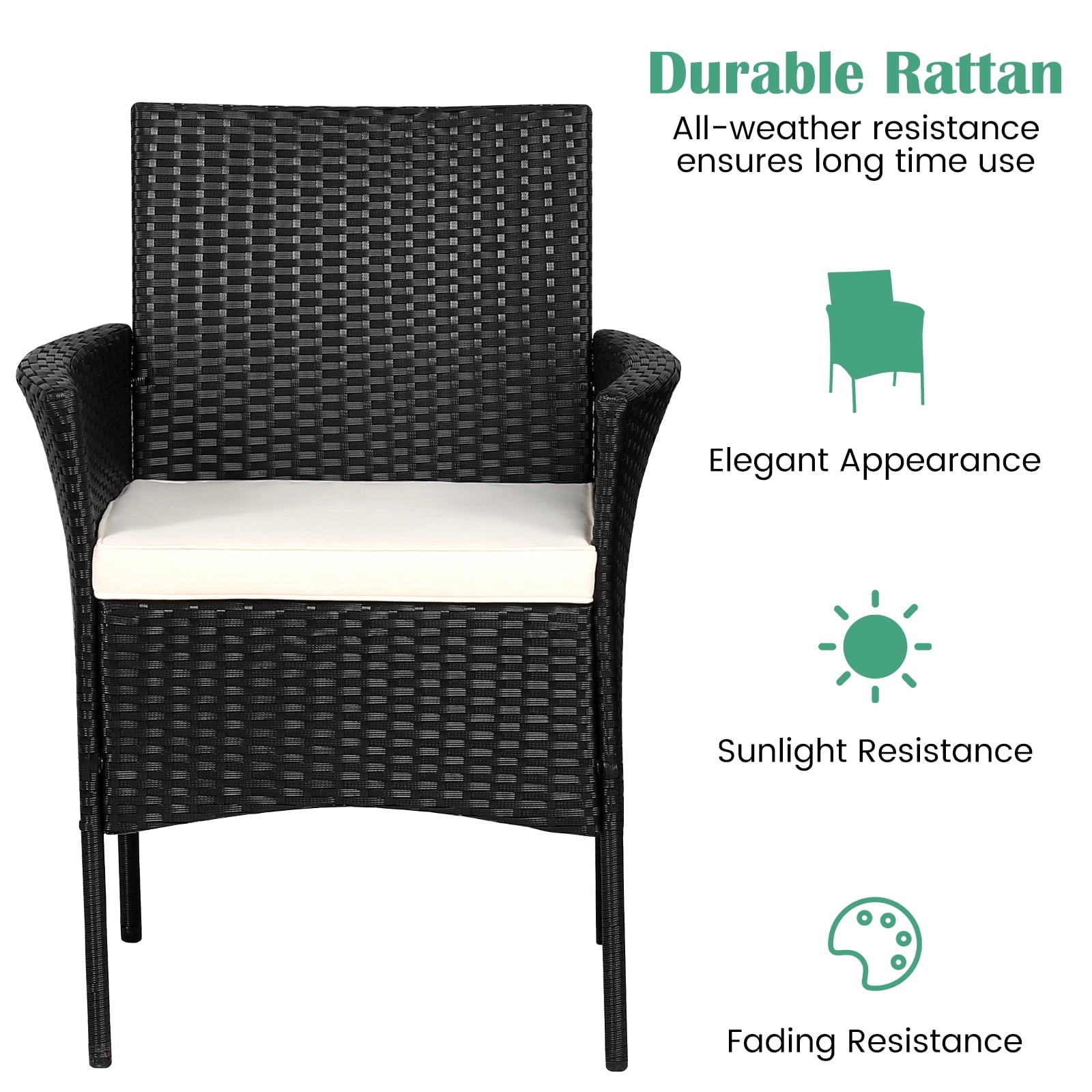 Outdoor Rattan Dining Chair (Set of 2) - From Where -