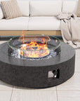 Outdoor Round Propane Fire Pit - From Where -
