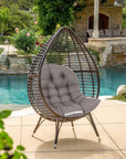 Outdoor Waterproof Fabric Courtyard Hanging Basket Chair Cushion - From Where -