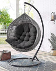 Outdoor Waterproof Fabric Courtyard Hanging Basket Chair Cushion - From Where -