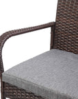 Outdoor Wicker Bar Stools Set of 2 with Cushions - From Where -