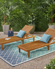 Outdoor Wooden Chaise Lounge - From Where -