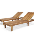 Outdoor Wooden Chaise Lounge - From Where -