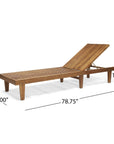 Outdoor Wooden Chaise Lounge - From Where -