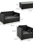 Outsunny 4 Piece Wicker Patio Furniture Set - From Where -