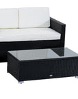Outsunny 4 Piece Wicker Patio Furniture Set - From Where -