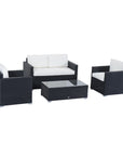 Outsunny 4 Piece Wicker Patio Furniture Set - From Where -
