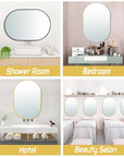 Oval Wall Mounted Gold Mirror - From Where -