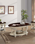 Oval Wood Coffee Table - From Where -