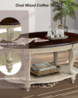 Oval Wood Coffee Table - From Where -
