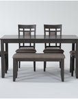 Paige 60" Grey Wood Dining Set - From Where -