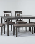 Paige 60" Grey Wood Dining Set - From Where -