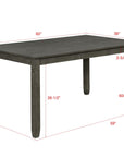 Paige 60" Grey Wood Dining Set - From Where -