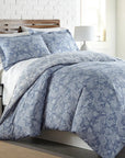 Paisley Reversible Duvet Cover Set with Shams - From Where -