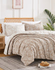 Paisley Reversible Duvet Cover Set with Shams - From Where -