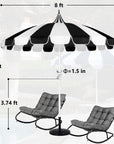 Patio Pagoda Outdoor Umbrella - From Where -
