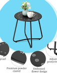 Patio Side Table with Flower Cut Outs - From Where -