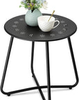 Patio Side Table with Flower Cut Outs - From Where -