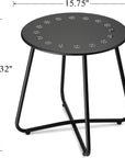 Patio Side Table with Flower Cut Outs - From Where -
