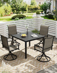 Patio Swivel Dining Chairs Set of 4 - From Where -