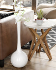 Pedestal Farmhouse End Table Set of 2 - From Where -