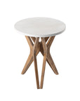 Pedestal Farmhouse End Table Set of 2 - From Where -