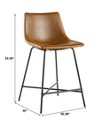 Pemberly Row Upholstered Counter Stool - From Where -