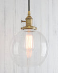 Pendant Light with Clear Glass Shade - From Where -
