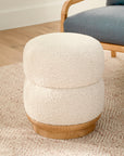 Pica 16" Ottoman - Ivory Bouclé - From Where -