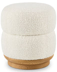Pica 16" Ottoman - Ivory Bouclé - From Where -