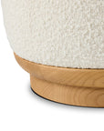 Pica 16" Ottoman - Ivory Bouclé - From Where -