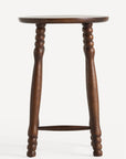 Pierre Turned Wood Counter Stool - From Where -
