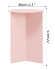 Pink Side Table with Iron Triangle Legs - From Where -
