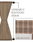 Plaid Cotton Farmhouse Curtains - From Where -