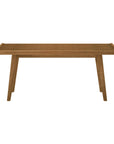 Plank+Beam Entryway Bench, Wooden End of Bed Bench for Bedroom, Mid - Century Modern Square Bench for Hallway, Living Room, Indoor, Porch, 41.25", Pecan - From Where -