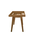 Plank+Beam Entryway Bench, Wooden End of Bed Bench for Bedroom, Mid - Century Modern Square Bench for Hallway, Living Room, Indoor, Porch, 41.25", Pecan - From Where -