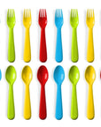 Plaskidy 16 Pc Plastic Toddler Utensils Set - From Where -