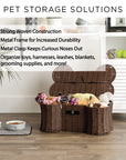 Plastic Wicker Pet Toy Storage Basket - From Where -