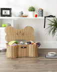 Plastic Wicker Pet Toy Storage Basket - From Where -