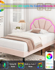 Platform Bed Frame with LED Light - From Where -